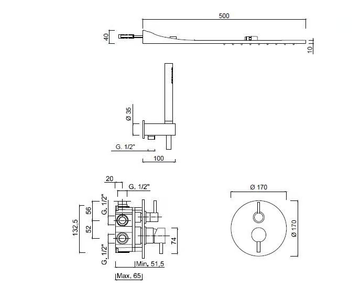 MY FUTURE - 5971 - Recessed stainless steel shower set by Rubinetteria Giulini - view 3
